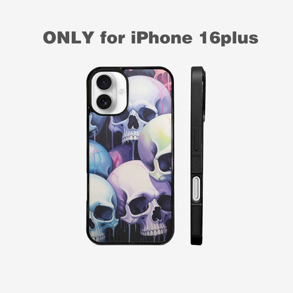 iPhone 16 Plus Case — Dark Black And White Color Tone, Custom Phone Case