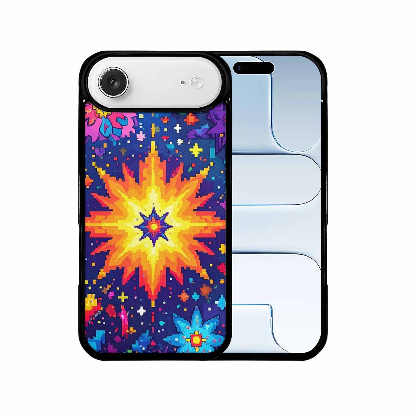 iPhone 17 Air Case — Pixel Art Bit Burst Pattern Original, Original Design Phone Case