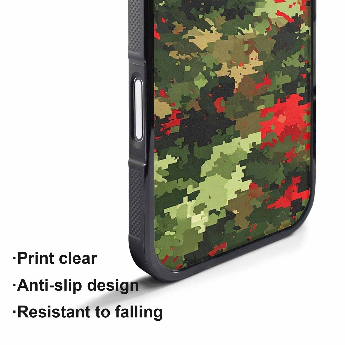 iPhone 17 Pro Max Case — Small Military Camouflage Blotch Camo, Custom Printed Phone Case