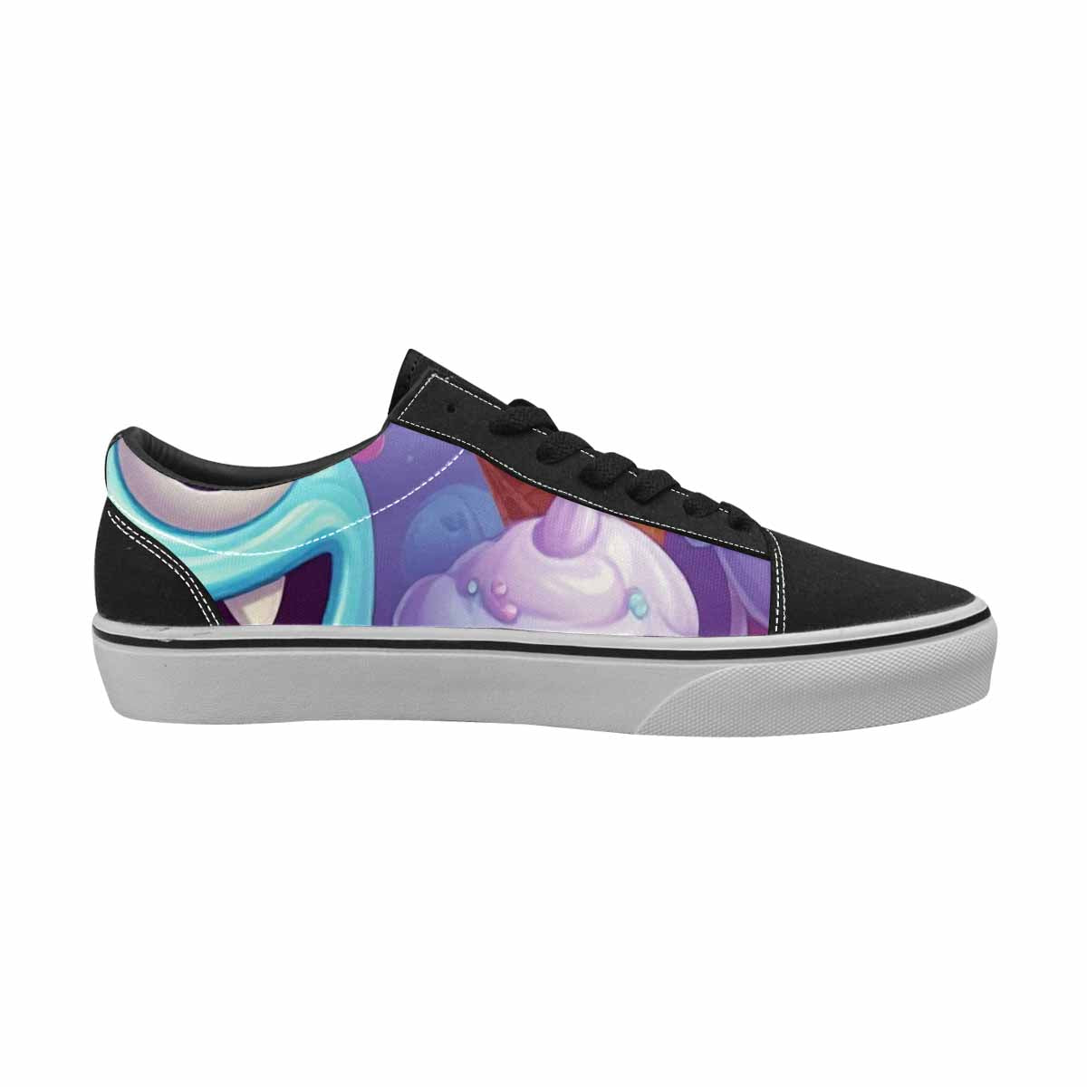 MEN'S Melting Icecream Cone Monster Canvas Lace-Up Dark Academia Sneakers