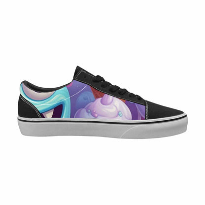 MEN'S Melting Icecream Cone Monster Canvas Lace-Up Dark Academia Sneakers