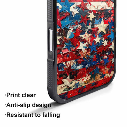 iPhone 17 Pro Case — Patriotic Stars And Stripes American Galaxy, Custom Made Phone Cover