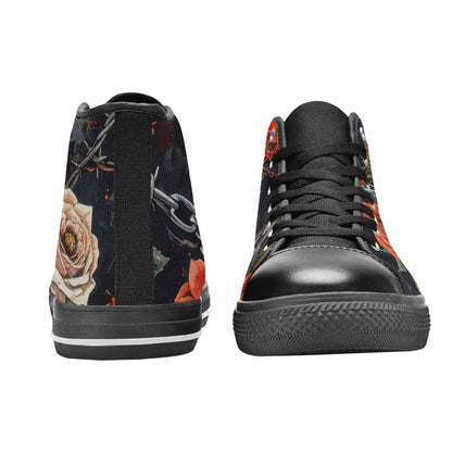 WOMEN'S Barbed Wire Chain High Top Canvas Y2K Shoes