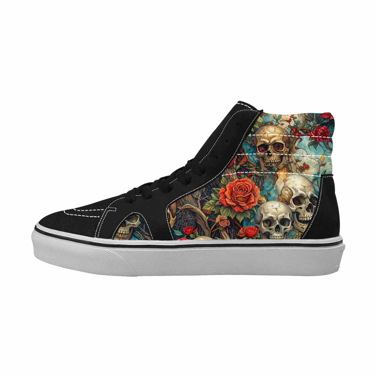 MEN'S More Overlapping Ontop Each High Top Canvas Grunge Custom Shoes