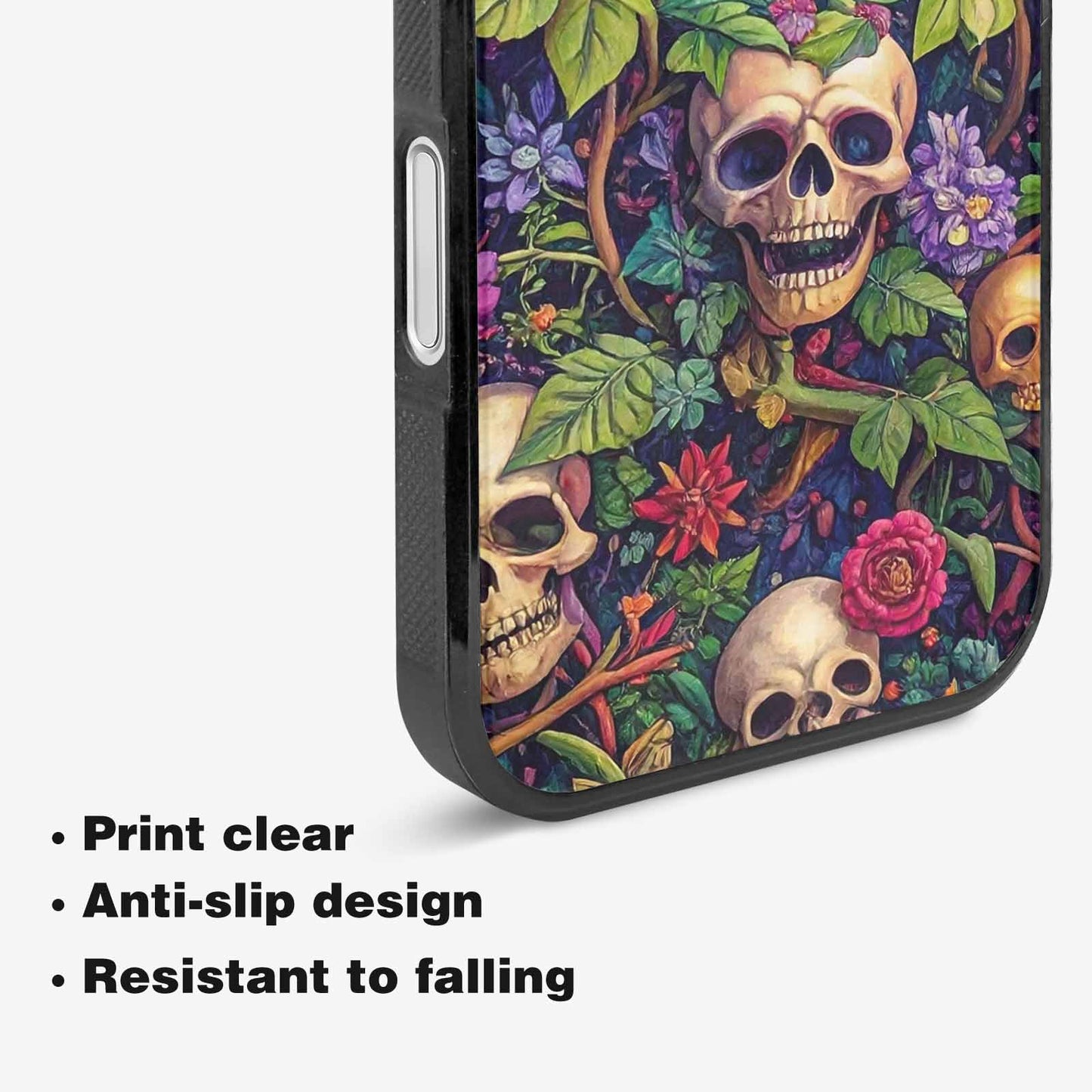 iPhone 16 Case — Skulls Botanicalskulls Pattern, Custom Phone Case