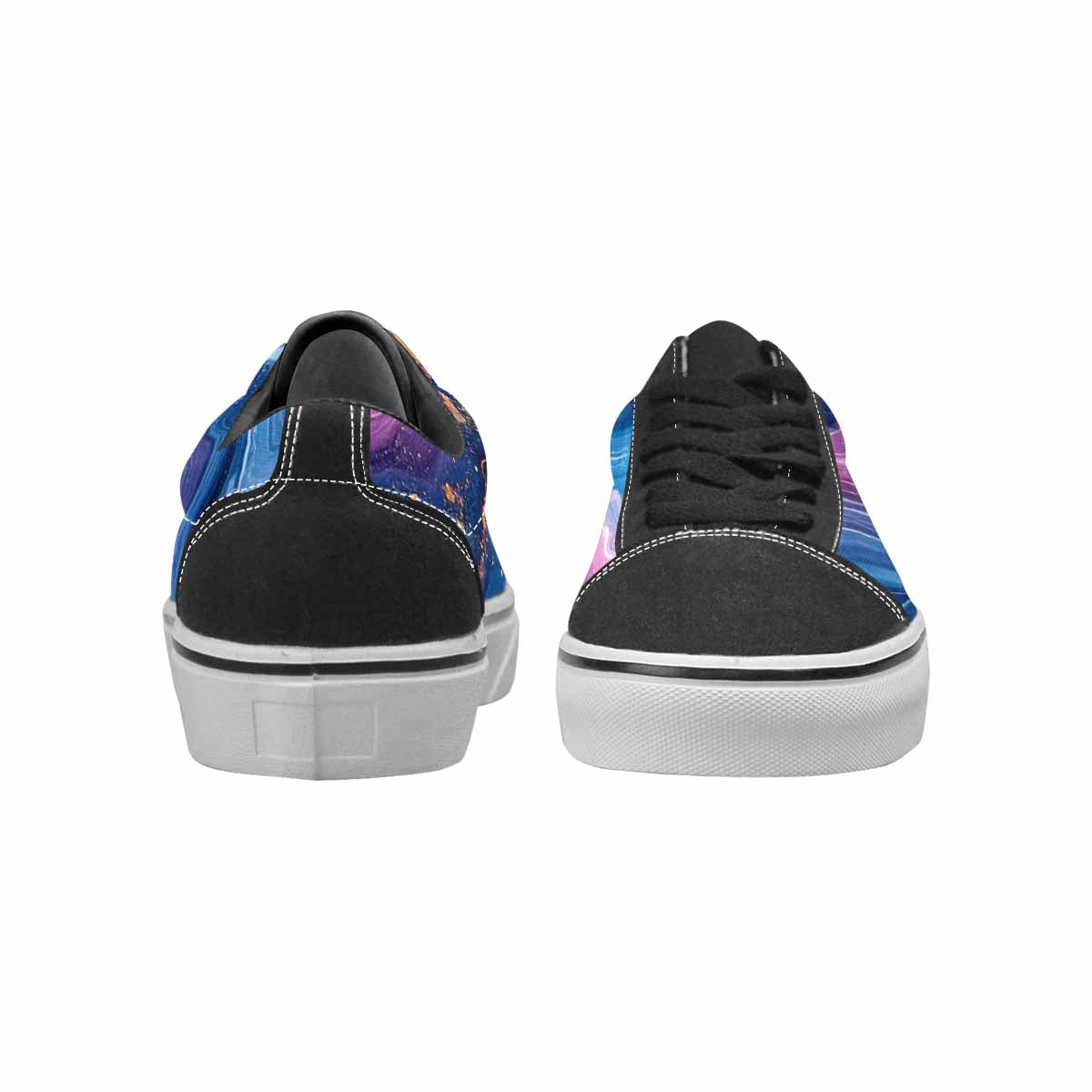 WOMEN'S Marble Galaxy Canvas Lace-Up Y2K Custom Shoes