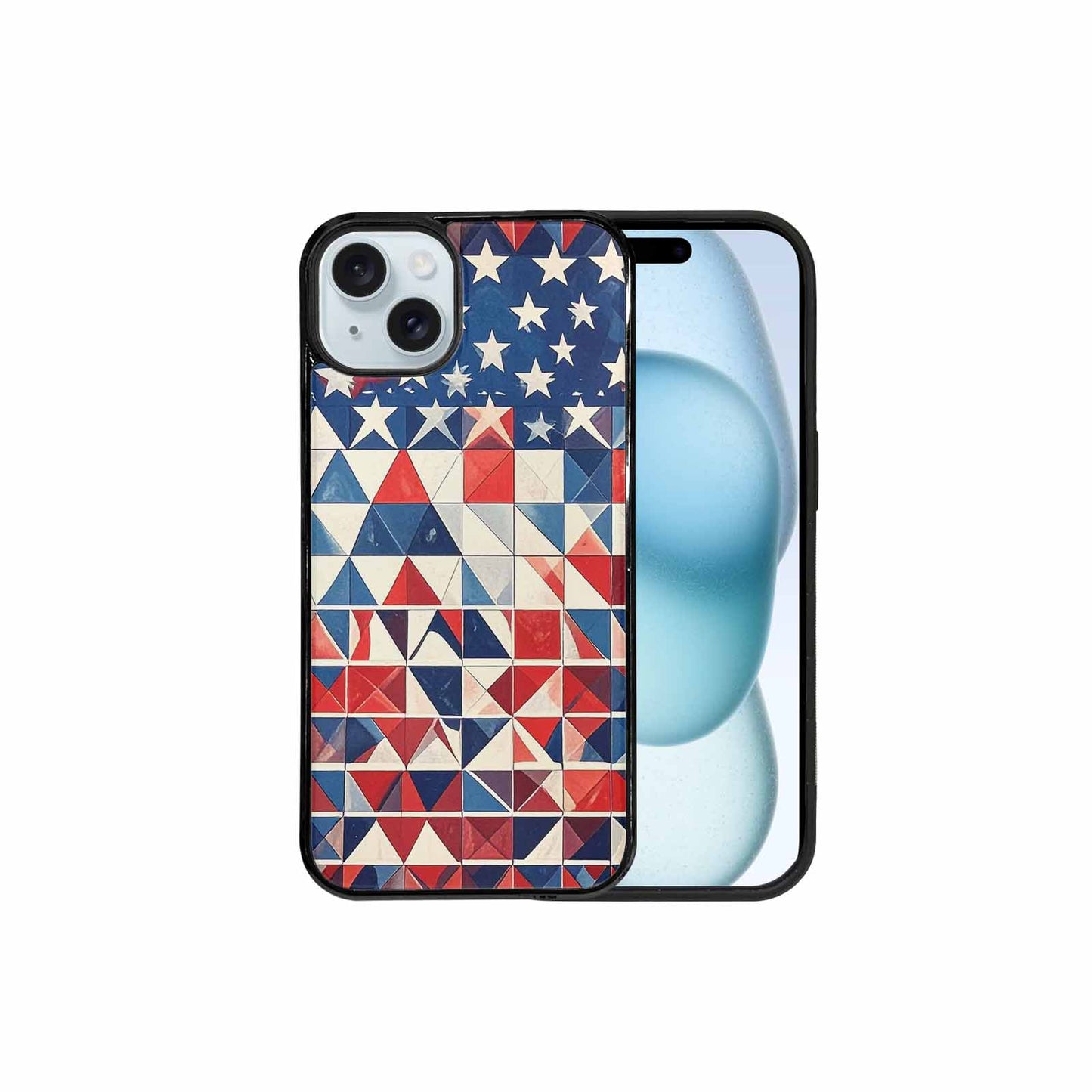 iPhone 15 Plus Case — Small American Flag Stars And Stripes, Original Design Phone Case