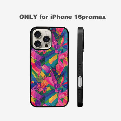 iPhone 16 Pro Max Case — Polysexual Flag Color Theme Small Rainbow, Custom Designed Case Cover