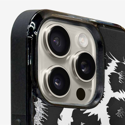 iPhone 16 Pro Case — Leopard Print Black And White Style, Original Design Phone Case