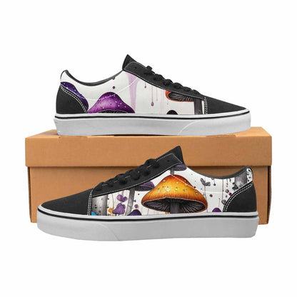 WOMEN'S Rainbow Drip Mushrooms Lace-Up Canvas Grunge Shoes