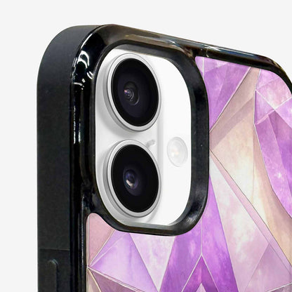 iPhone 16 Plus Case — Amethyst Crystal Art Pattern, Original Design Phone Case