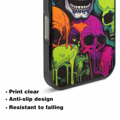 iPhone 16 Pro Max Case — Vibrant Camo 1000\'s Of Skeletons Neon, Personalized Phone Case