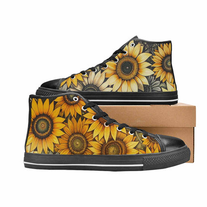 WOMEN'S Blend Melt Them High Top Canvas Vibrant Chaos Custom Sneakers