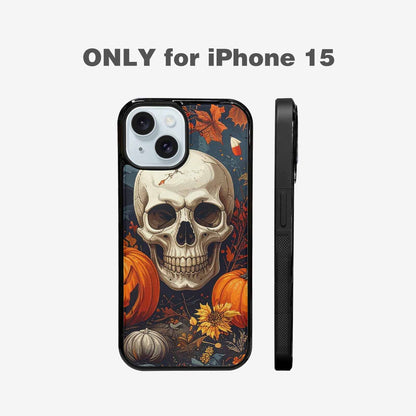 iPhone 15 Case — Halloween Skulls Pumpkins Custom, Unique Phone Case Design