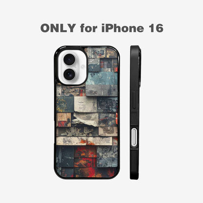 iPhone 16 Case — Distressed Grunge Texture Pattern Hundreds Of, Custom Print Case Cover