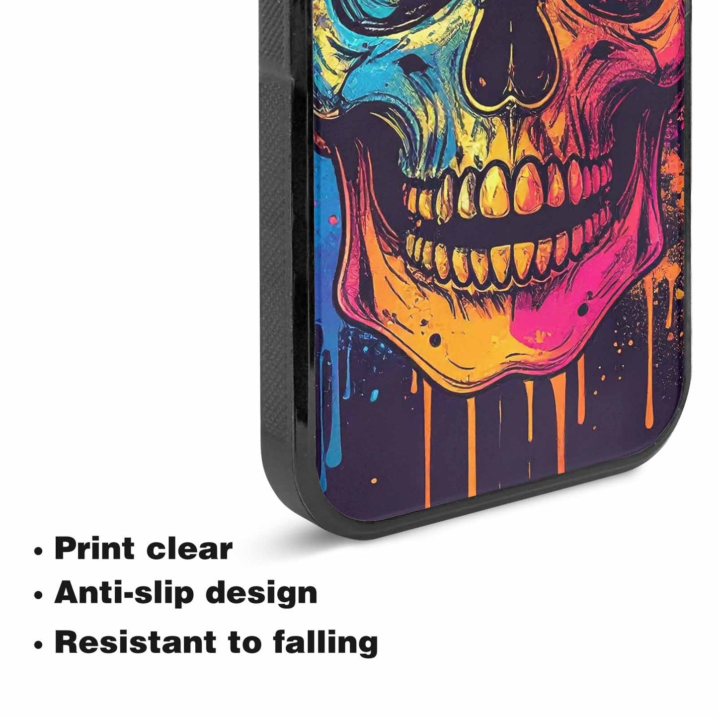 iPhone 15 Plus Case — Skulls Splatter Comic, Customized Protective Case
