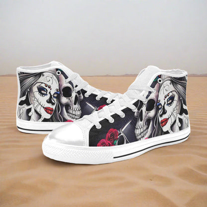 Chinese Dragon White Gold Custom WOMEN Bold Art - Freaky Shoes | Custom Art Sneakers