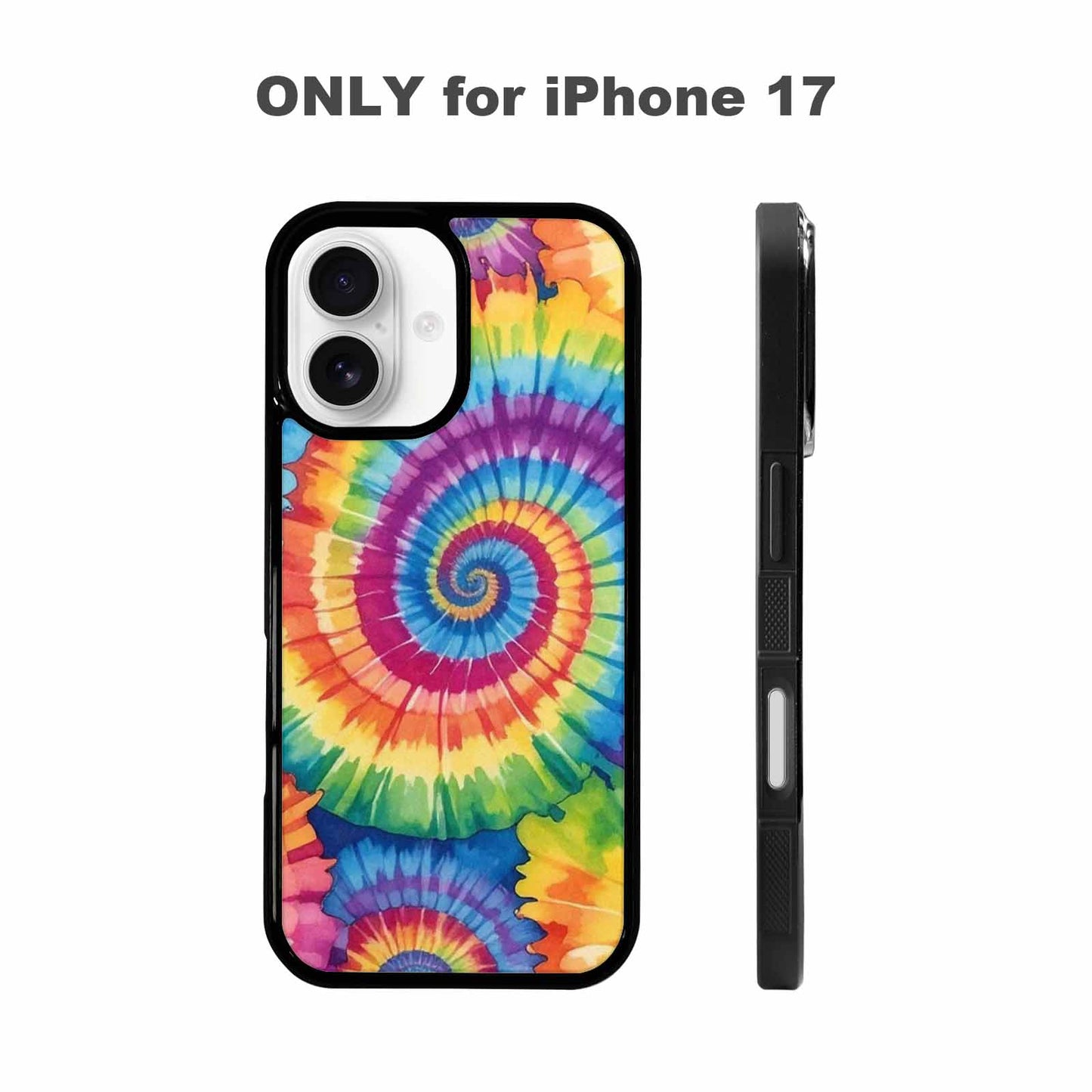 iPhone 17 Case — Tie Dye Spiral Rainbow Tie Dye, Custom Phone Case