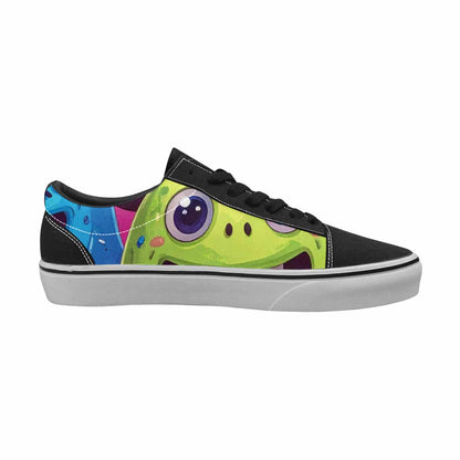 WOMEN'S Melting Icecream Monster Cherry Canvas Lace-Up Grunge Custom Sneakers