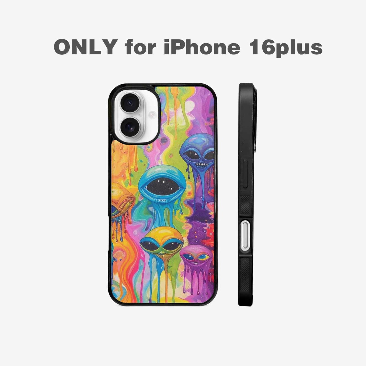 iPhone 16 Plus Case — Aliens Tie Dyemelting Aliens P Bod, Original Design Phone Case