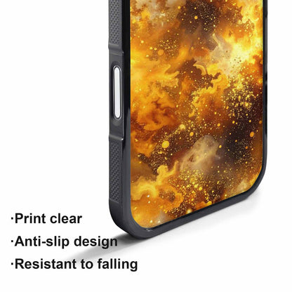 iPhone 17 Pro Case — Galaxy Art Golden Cosmic Glow Galaxy, Original Design Phone Case