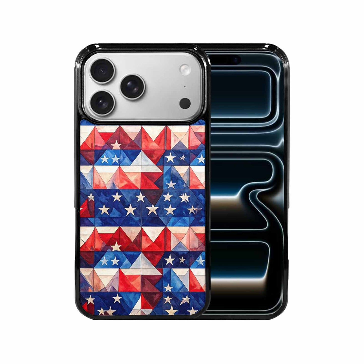iPhone 17 Pro Max Case — Small American Flag Stars Galaxy Space, Custom Made Phone Cover