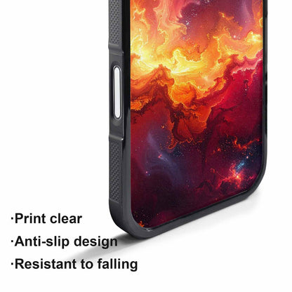 iPhone 17 Air Case — Galaxy Art Red Orange Supernova Galaxy, Custom Designed Case Cover