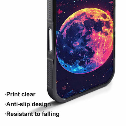 iPhone 17 Pro Case — Neon Winter Moon Seamless Cartoon Cute, Personalized Phone Case