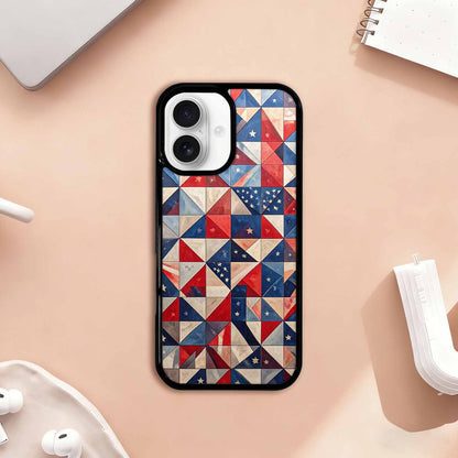 iPhone 17 Case — Small American Flag Stars Galaxy Space, Personalized Phone Case