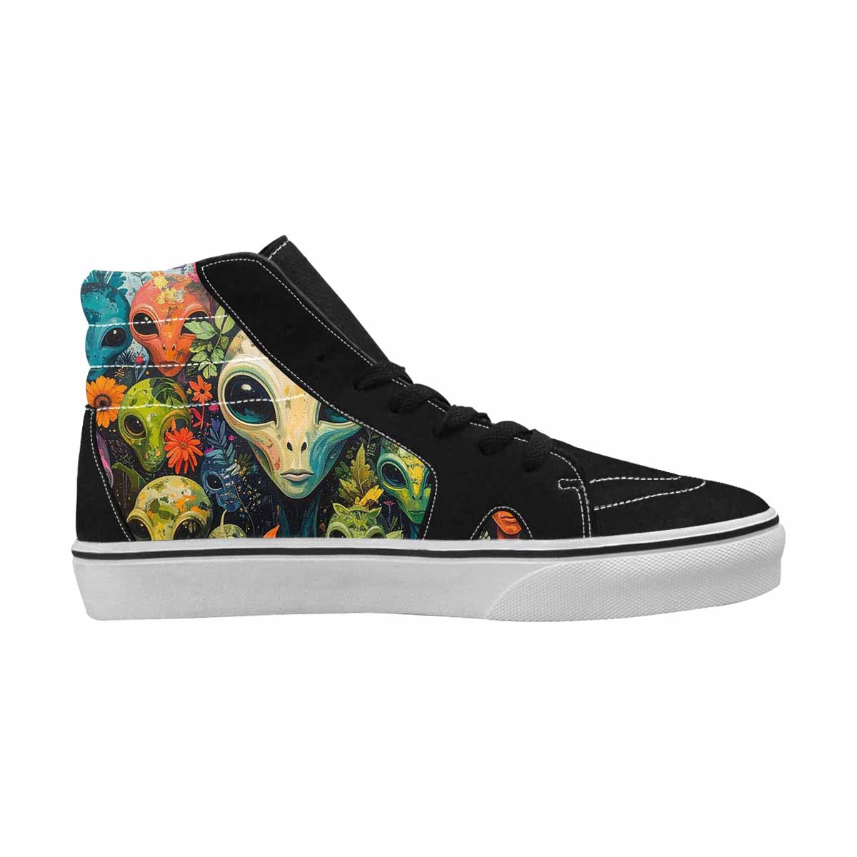 MEN'S Aliens High Top Canvas Y2K Custom Shoes