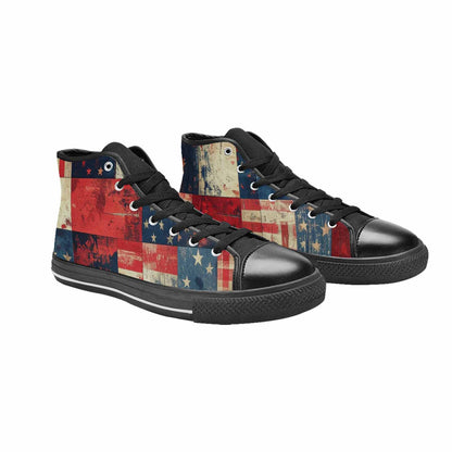 MEN'S American Flag Stars High Top Canvas Dreamcore Custom Sneakers
