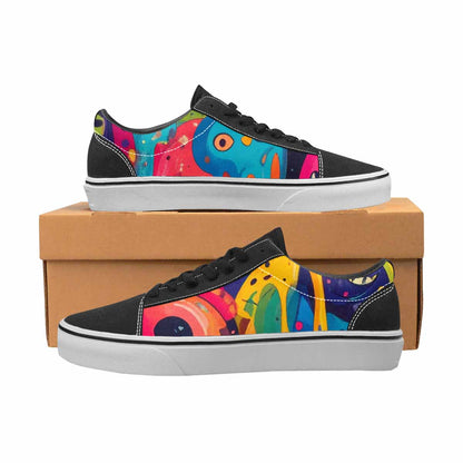 WOMEN'S Melting Aliens Lace-Up Canvas Neon Fantasy Custom Shoes