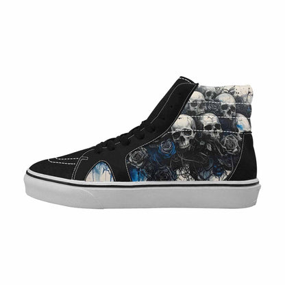 MEN'S Skull Roses High Top Canvas Vibrant Chaos Sneakers
