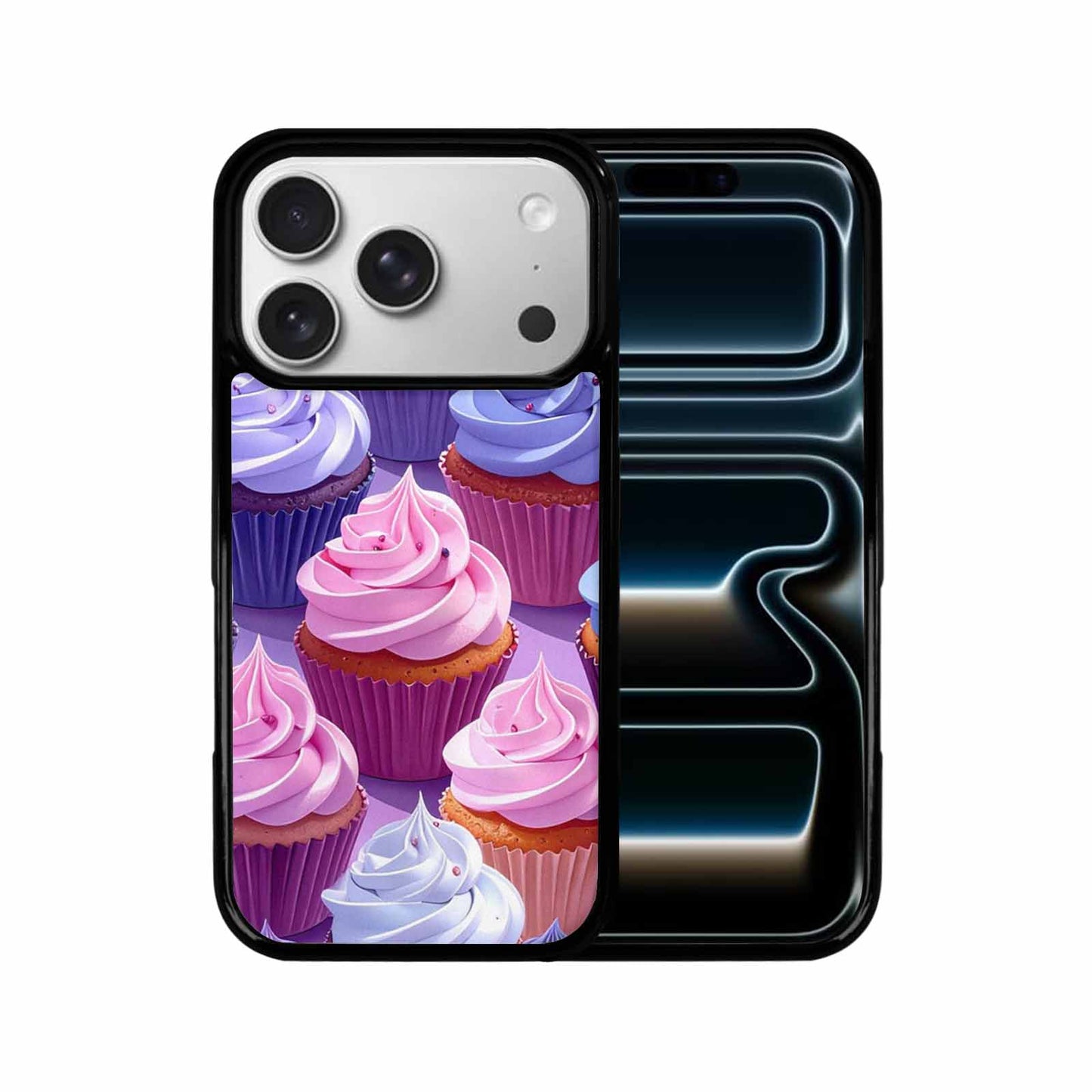iPhone 17 Pro Case — Chrome Retro Cupcake Retro Vintage, Custom Art Phone Cover