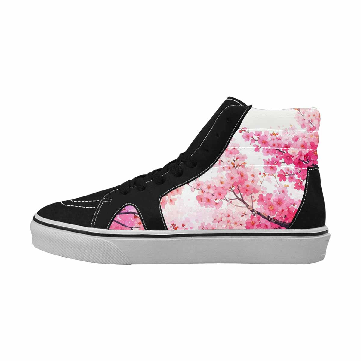 MEN'S Cherry Blossom Branch Cherry High Top Canvas Vibrant Chaos Sneakers