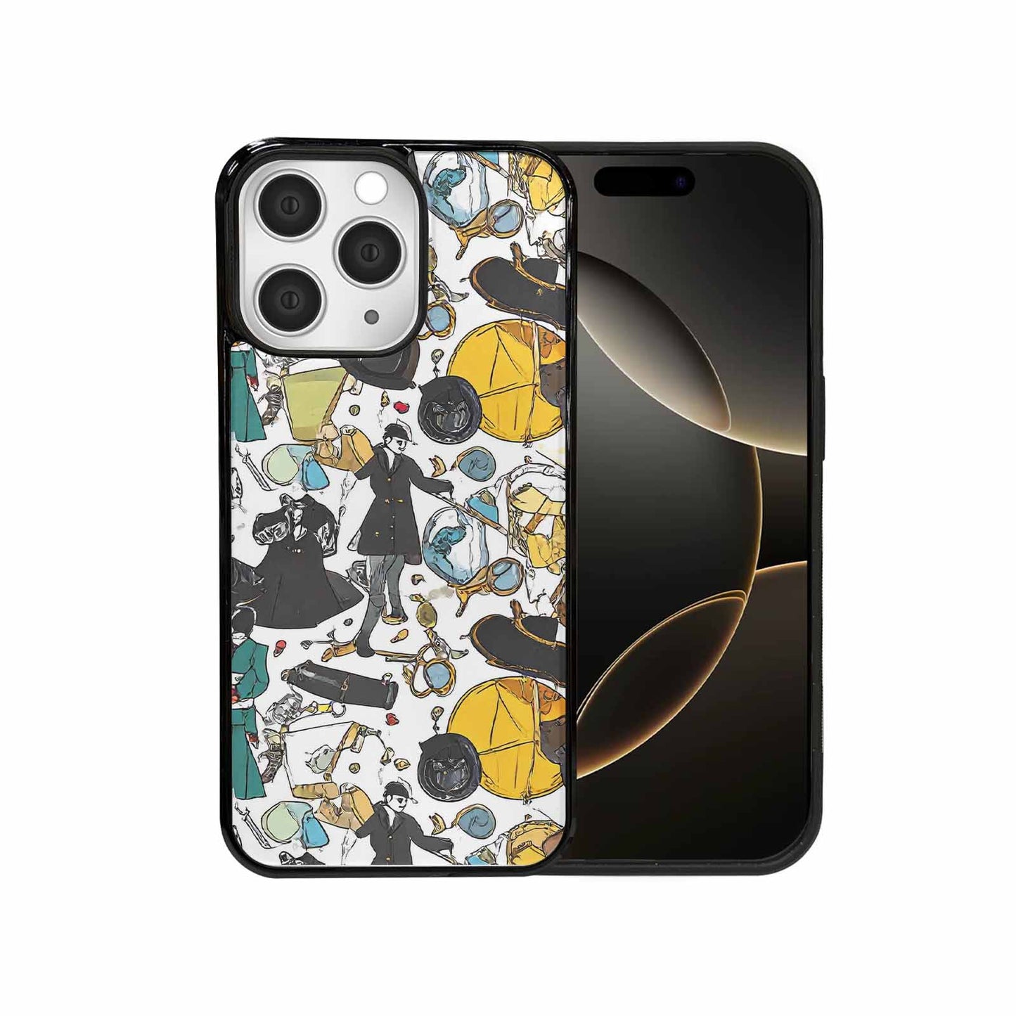 iPhone 15 Pro Max Case — Noir Spy Silhouette Pen Ink Noir, Customized Protective Case