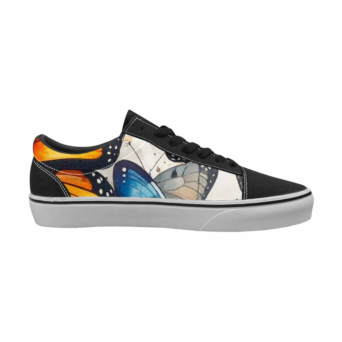 MEN'S Butterfly Wing Canvas Lace-Up Vivid Custom Shoes