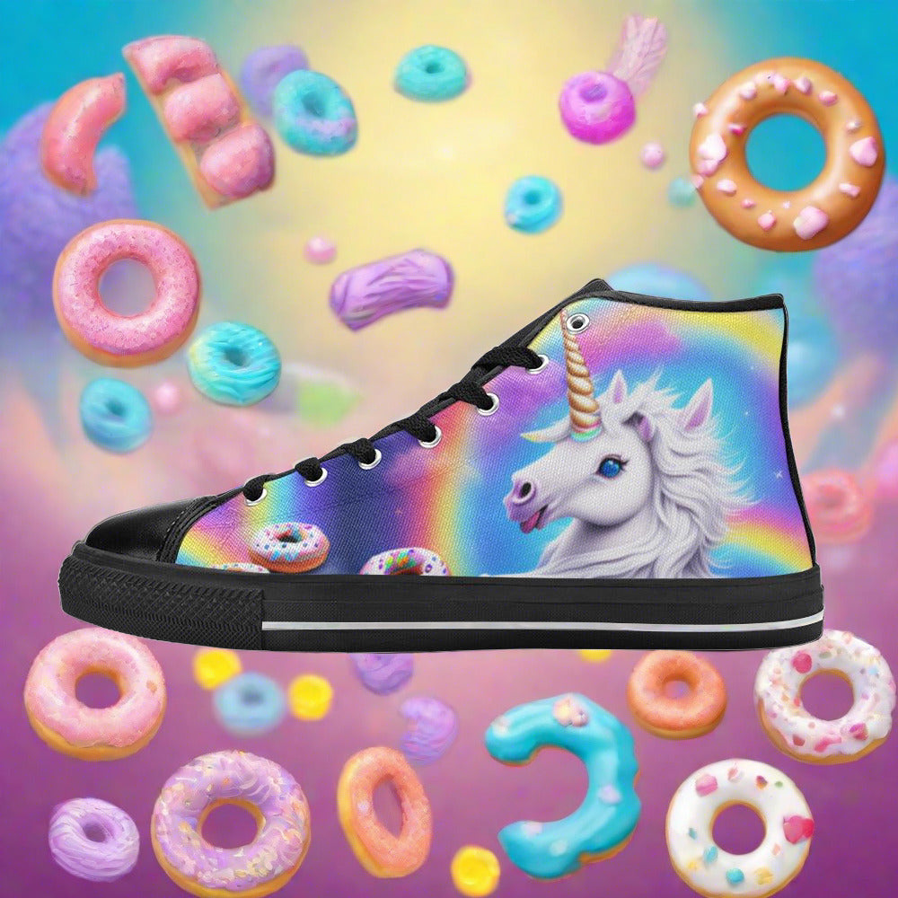 Butterfly Rainbow Rainbow Vivid WOMEN Bold Art - Freaky Shoes | Custom Art Sneakers