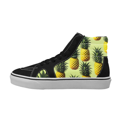 MEN'S Pineapples Please 4 High Top Skateboarding Neon Fantasy Shoes