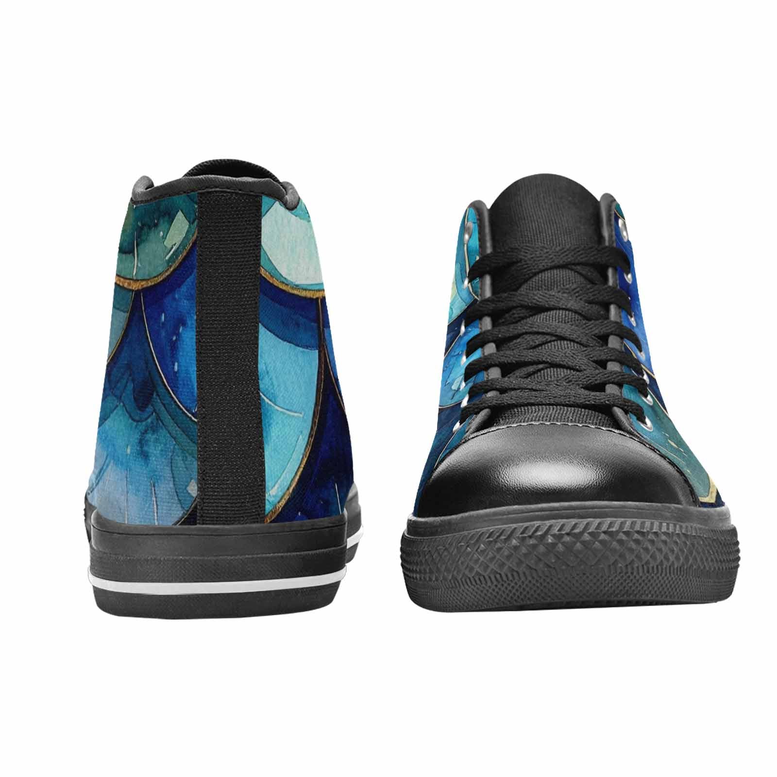 MEN'S Mermaid Scale High Top Canvas Surreal Custom Shoes