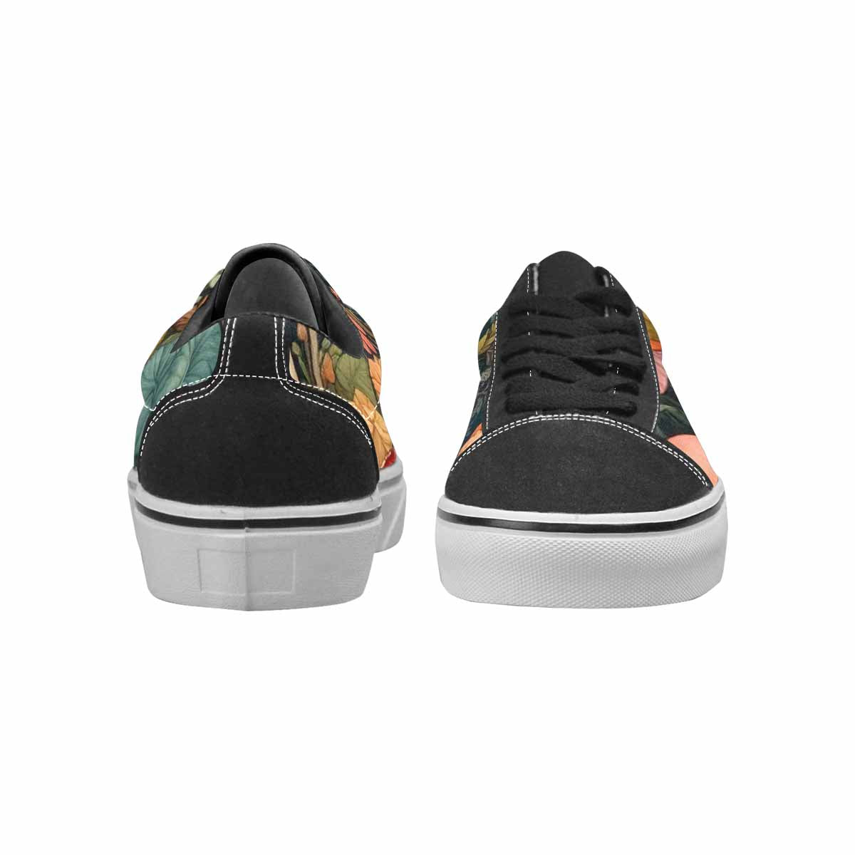 WOMEN'S Mushrooms  Botanical Mushrooms Lace-Up Canvas Melting Art Sneakers