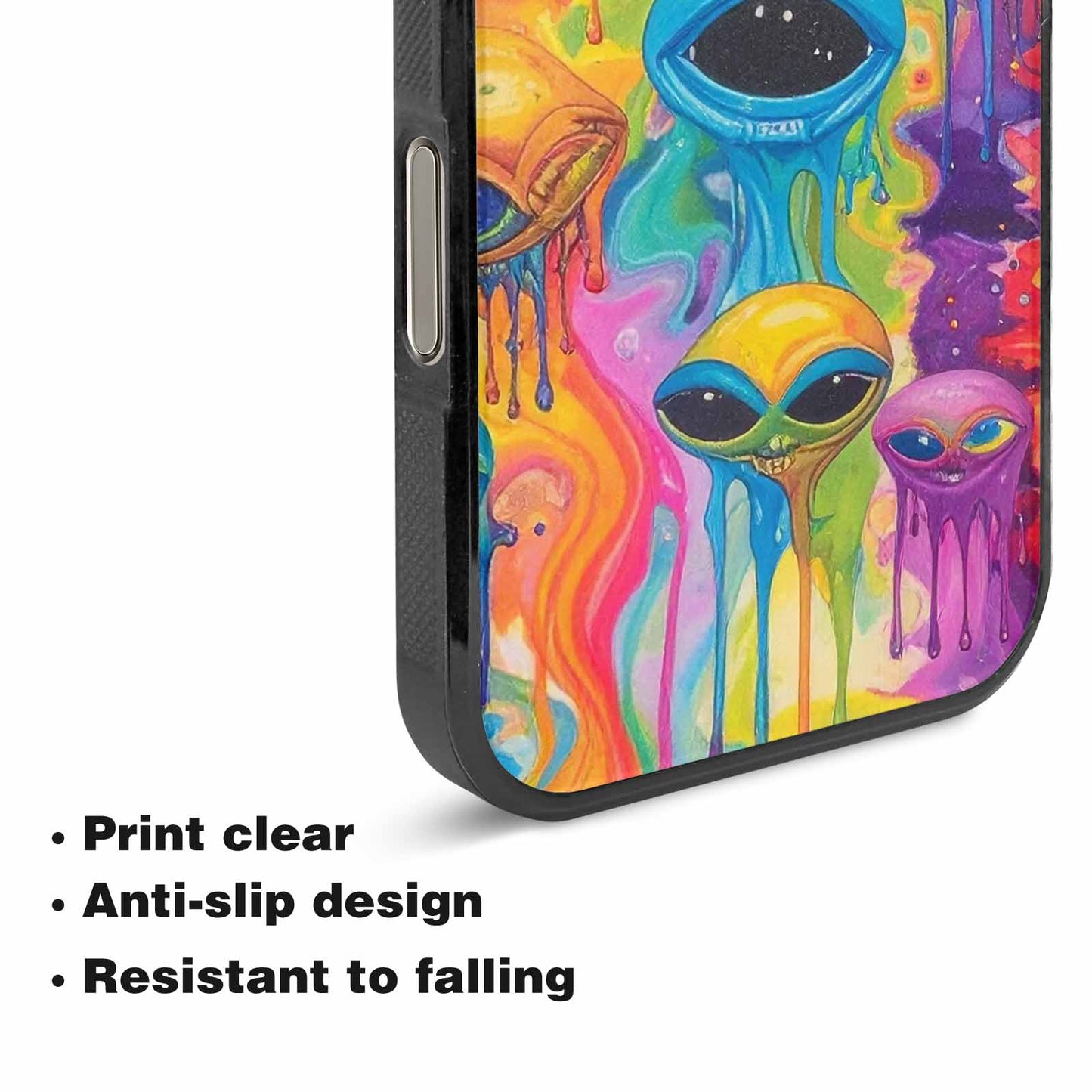 iPhone 16 Pro Case — Aliens Tie Dyemelting Aliens P Bod, Custom Printed Phone Case