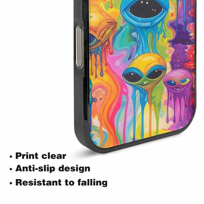 iPhone 16 Pro Case — Aliens Tie Dyemelting Aliens P Bod, Custom Printed Phone Case