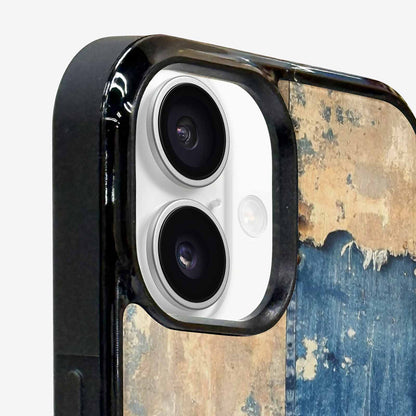 iPhone 16 Plus Case — Denim Distressed Textures Print Edge To, Customized Protective Case