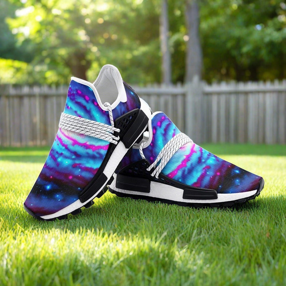 Custom Galaxy Twist high-top canvas shoes with bold all-over art — Freaky Shoes
