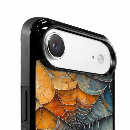 iPhone 17 Air Case — Distressed Horror Spider Web Original Art, Unique Phone Case Design