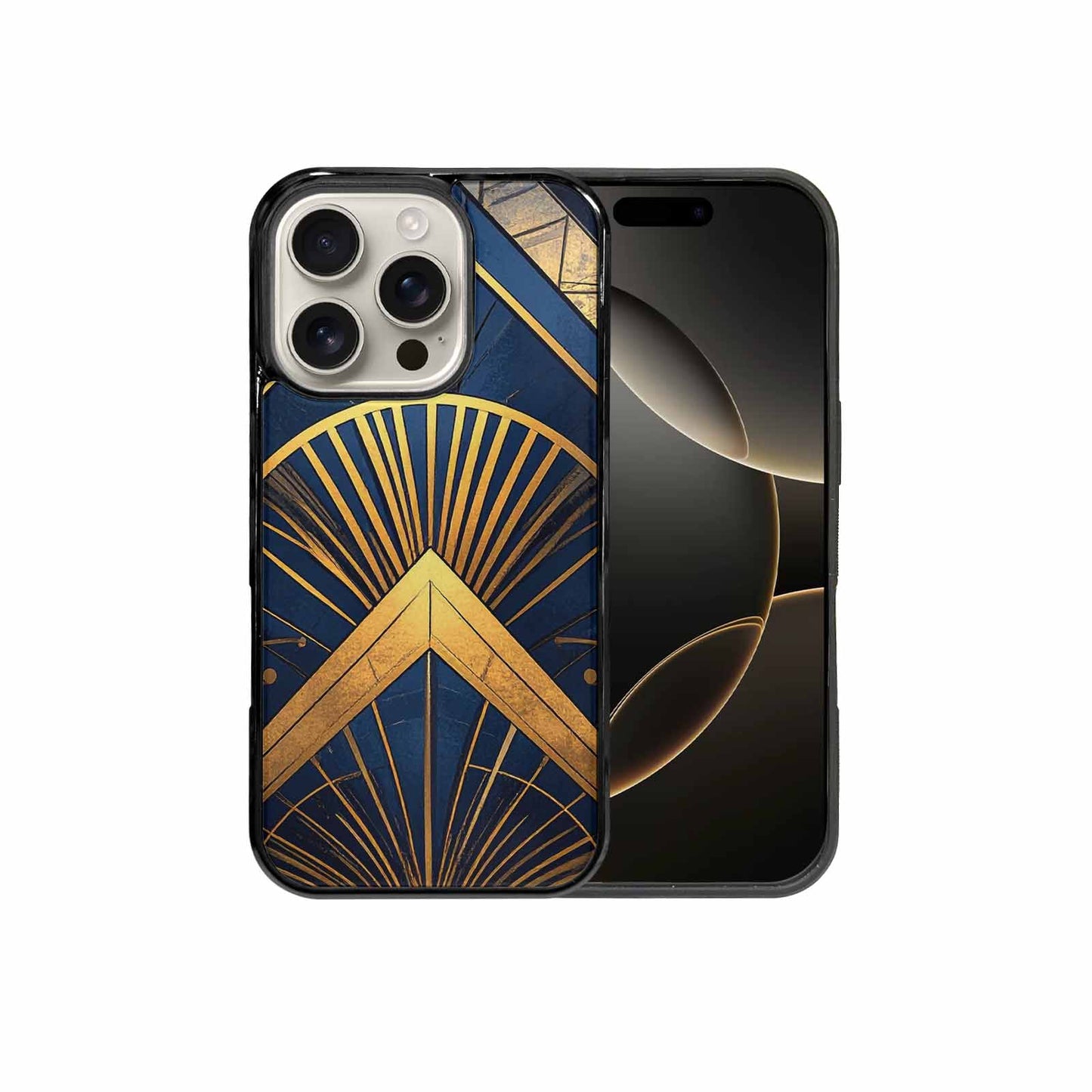 iPhone 16 Pro Case — Art Deco Illustration Pattern, Original Design Phone Case