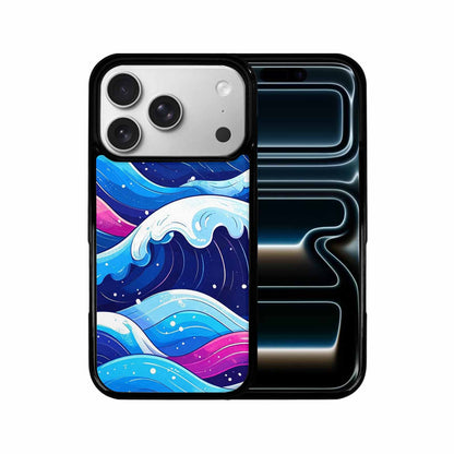 iPhone 17 Pro Case — Glossy Winter Wave Seamless Cartoon Cute, Custom Print Case Cover
