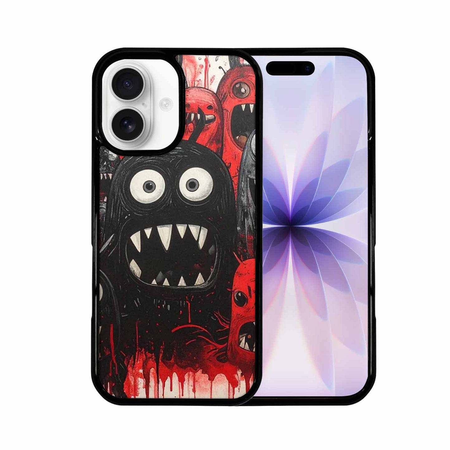 iPhone 17 Case — Black &amp; Red Ink Cartoon Cute, Unique Phone Case Design
