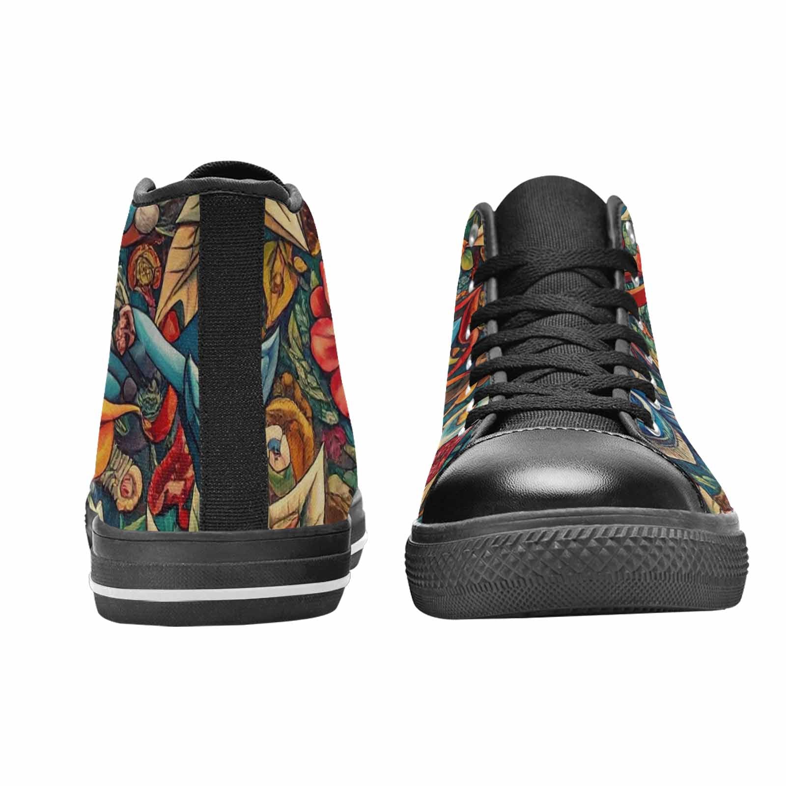 MEN'S Old School Tattoo High Top Canvas Wallpaper Art Shoes